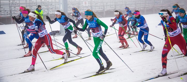Persbråten skistafett ved start Persbråten skistafett ved start
